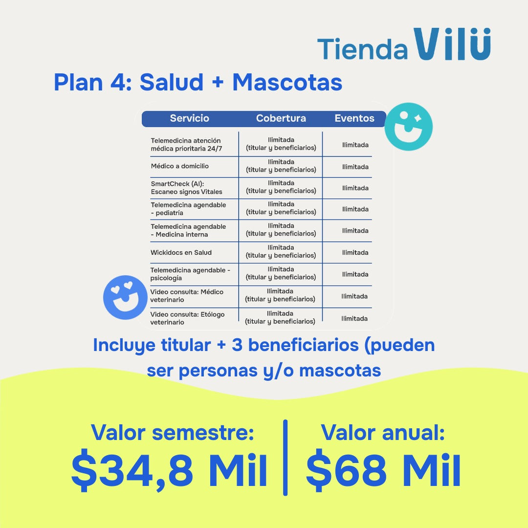 Plan 3 · Salud + Mascotas