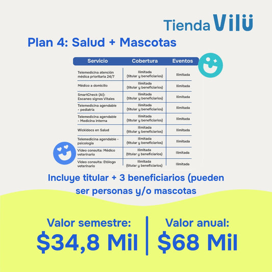 Plan 3 · Salud + Mascotas